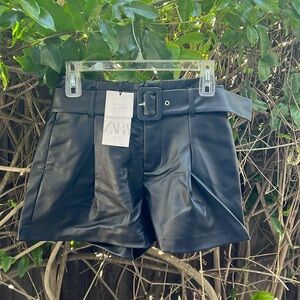 Zara  shorts leather